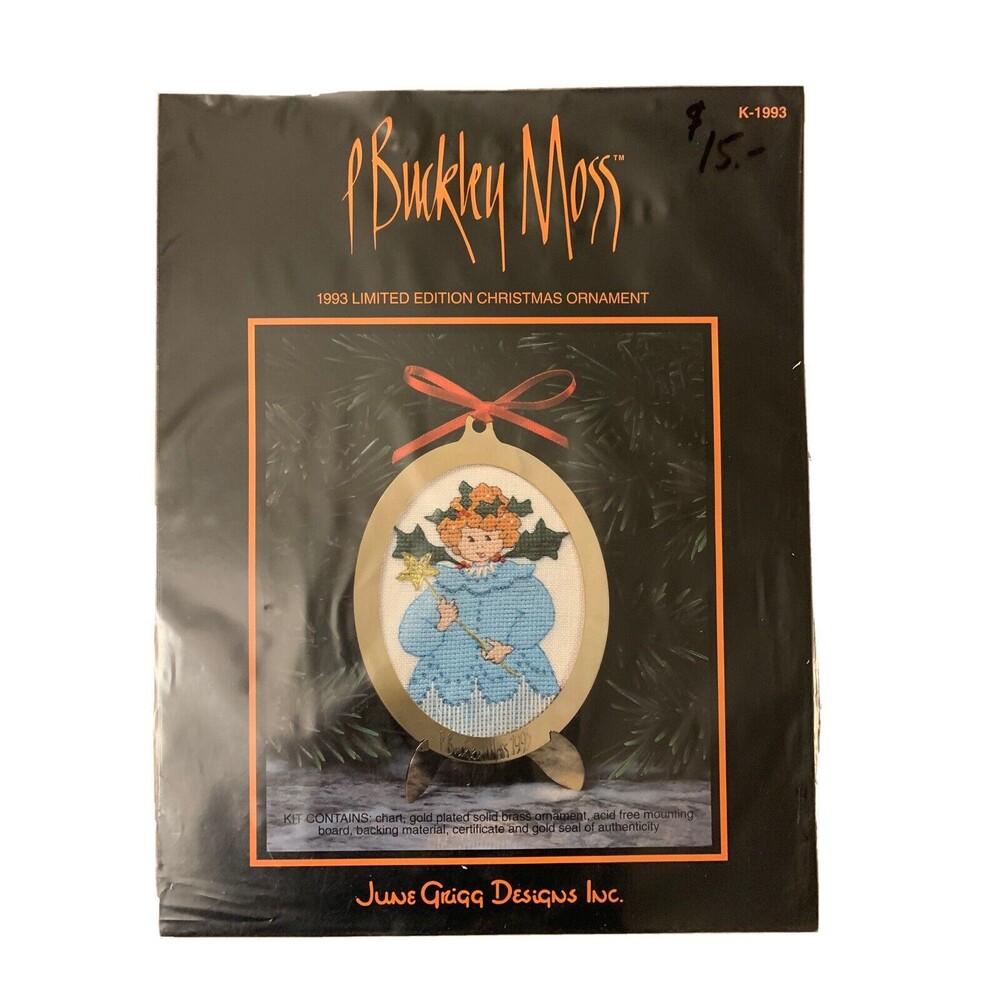 VTG 1993 P Buckley Moss Limited Ed Factory Sealed Christmas Ornament Kit Rare